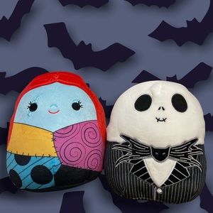 JACK AND SALLY 🕷 5” OFFICIAL DISNEY TIM BURTON’S  NWT SQUISHMALLOWS
